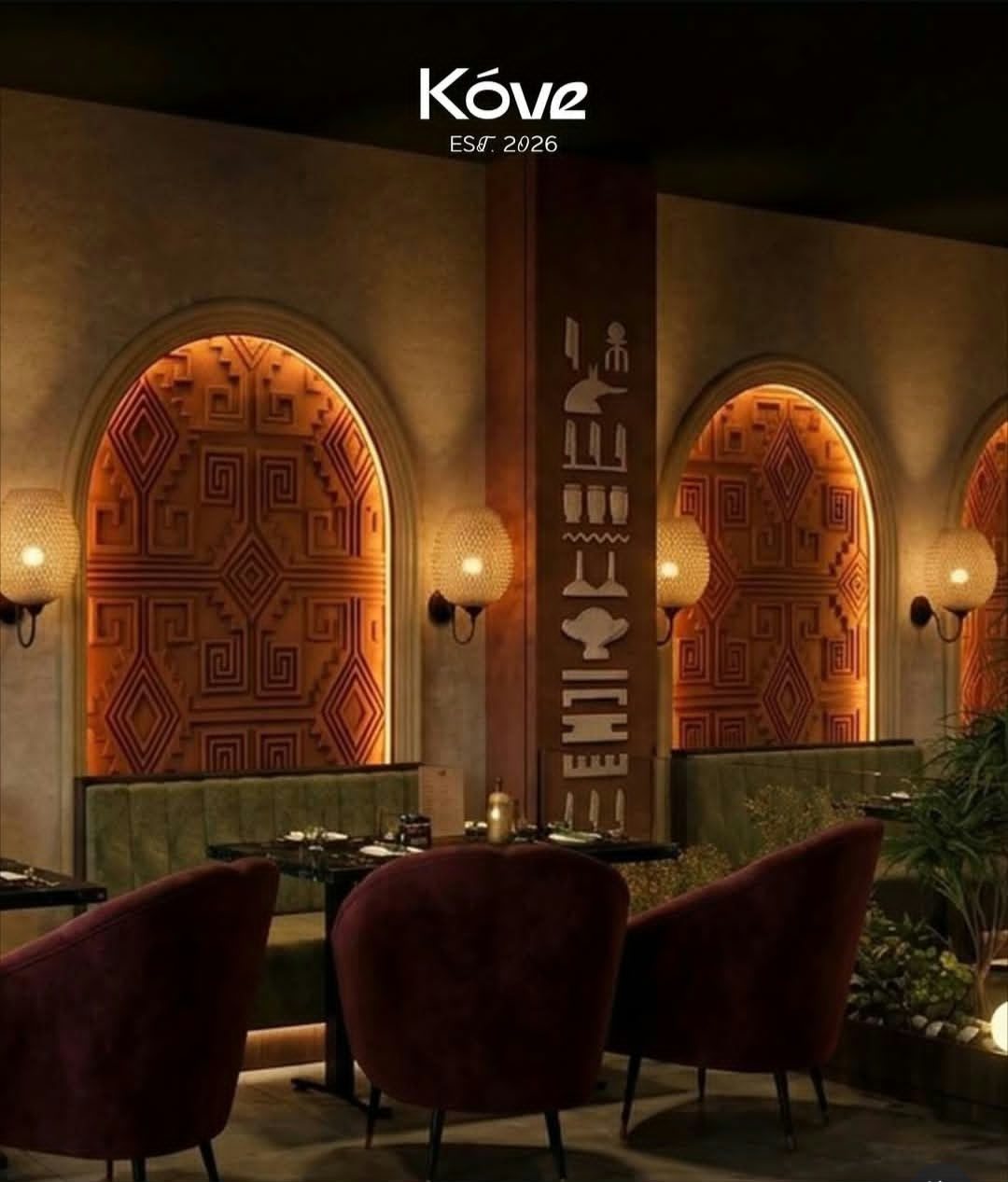 Kóve arched dining room